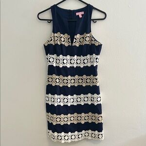 Lilly Pulitzer Navy and Cream Mini Dress